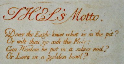 Thels Motto..., plate 1 from The Book of Thel by William Blake
